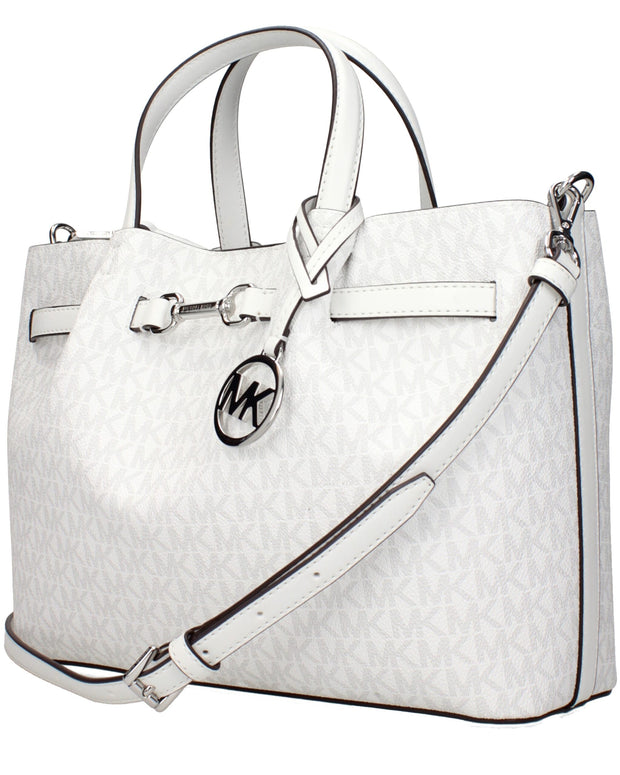 White Fabric Handbags