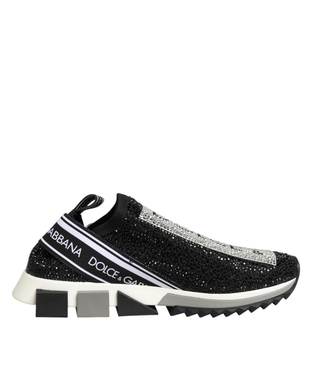 Black Silver Slip On Sorrento Sneakers Shoes
