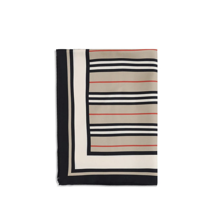 Print collage silk Scarf