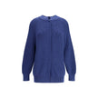 Blue Merino Wool Sweatshirt