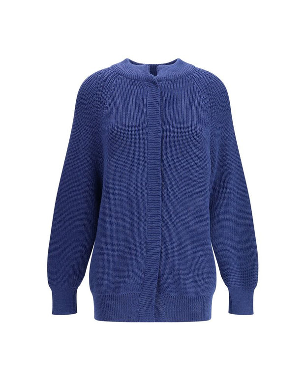 Blue Merino Wool Sweatshirt