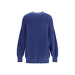 Blue Merino Wool Sweatshirt