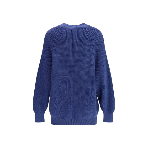 Blue Merino Wool Sweatshirt