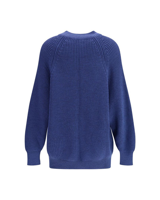 Blue Merino Wool Sweatshirt