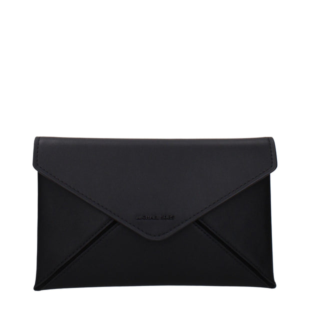 Black Leather Clutch Bags