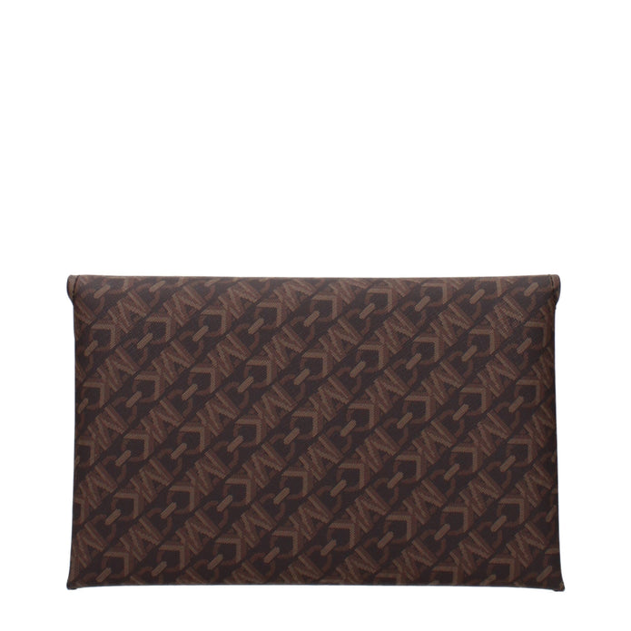 Brown Fabric Clutch Bags