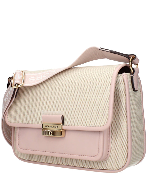 Beige Fabric Crossbody Bags