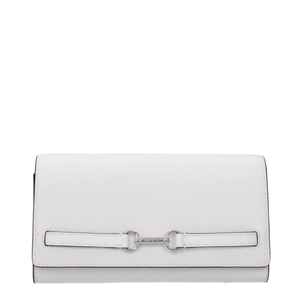 White Leather Clutch Bags