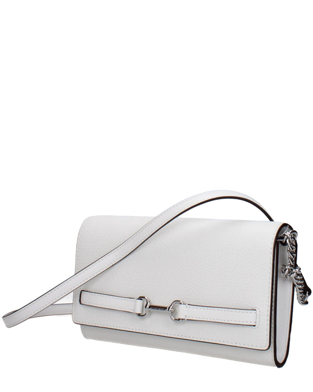 White Leather Clutch Bags