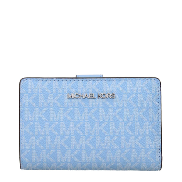 Light Blue Leather Wallets