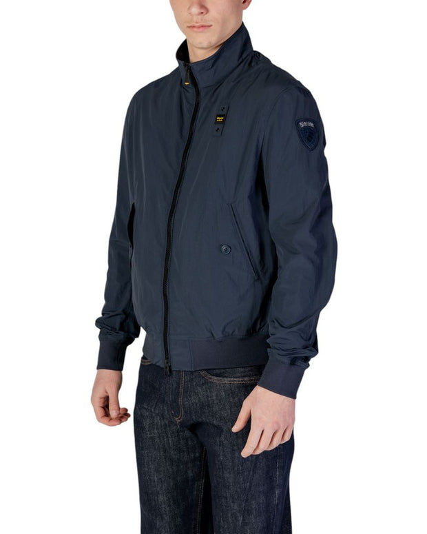 Blue Polyamide Jackets & Coat