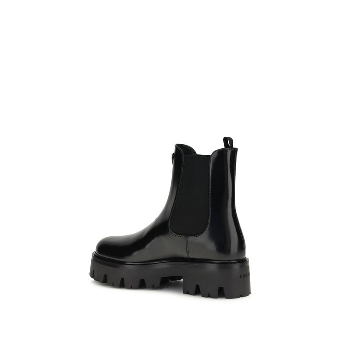 Brushed leather Ankle Boots