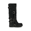 Rubber and leather high Boots