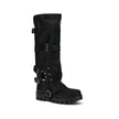 Rubber and leather high Boots