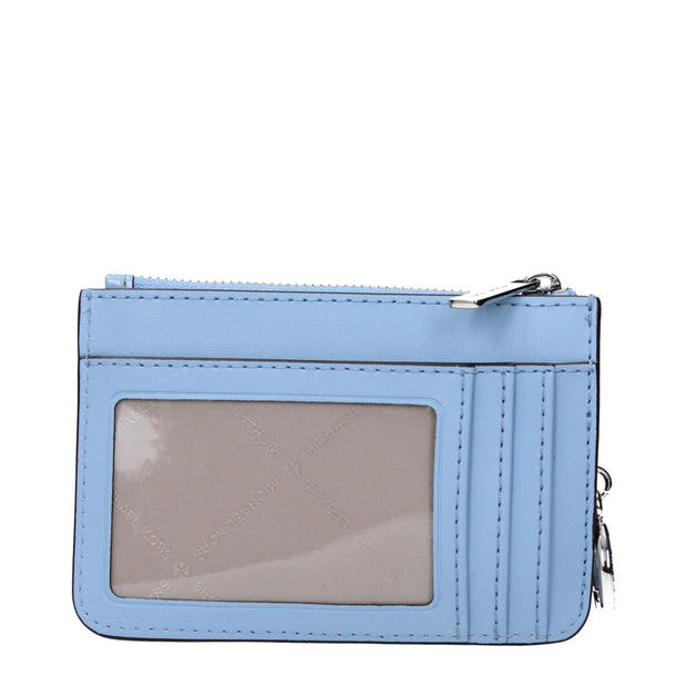 Light Blue Leather Wallets