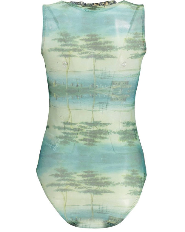 Green Polyester Bodysuit