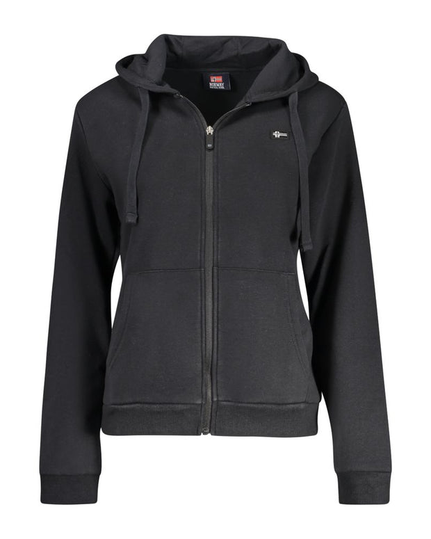 Black Cotton Sweatshirt