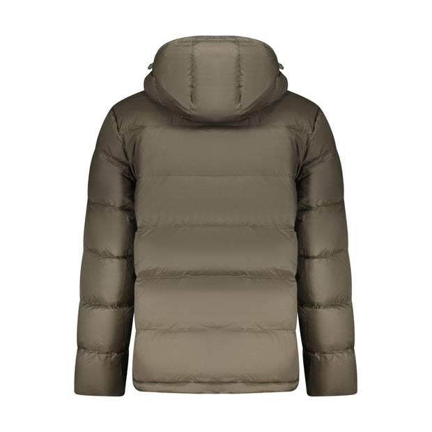 Brown Polyamide Jackets & Coat
