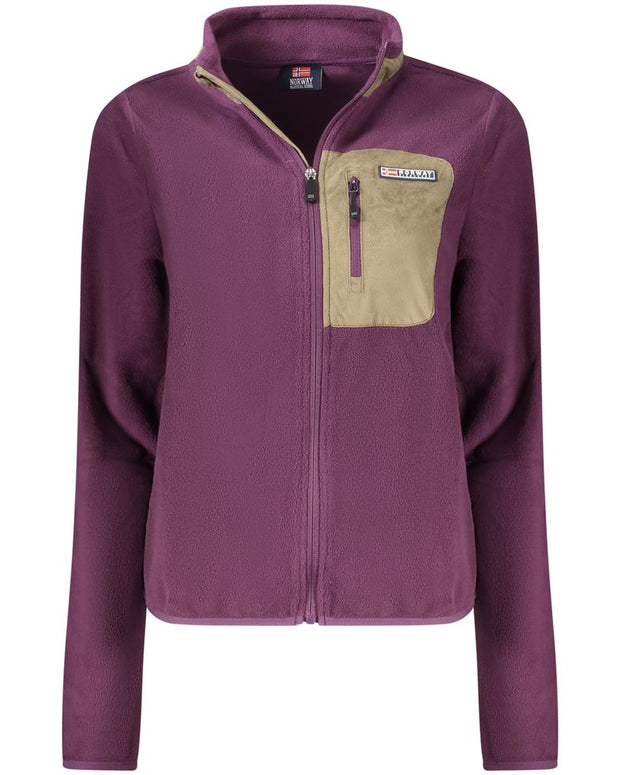 Purple Polyester Sweatshirt