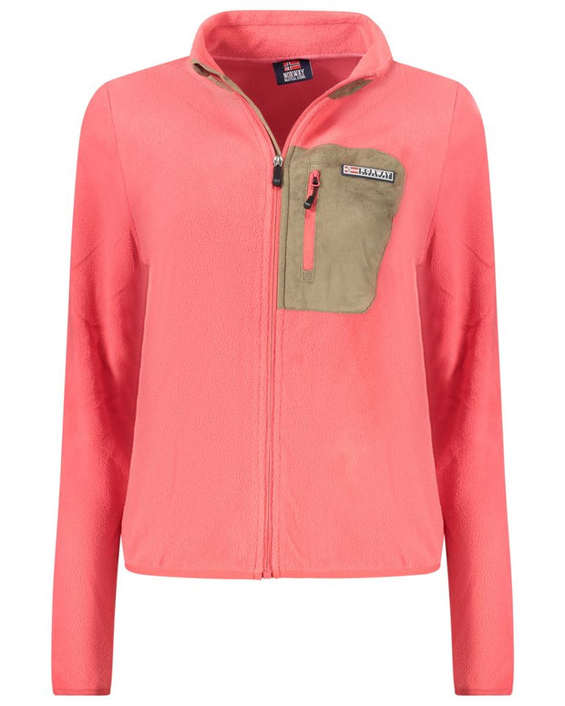 Pink Polyester Sweatshirt