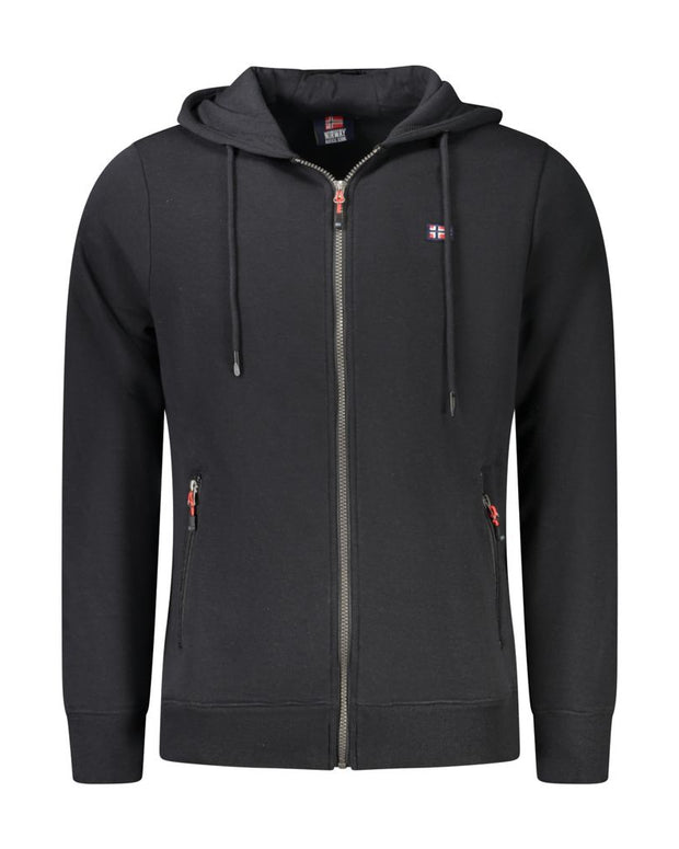 Black Cotton Sweatshirt