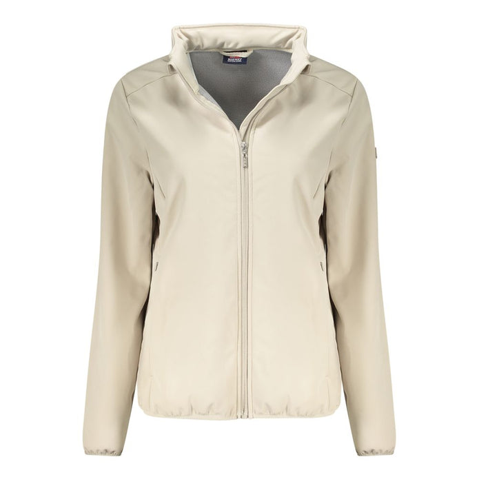 Beige Polyester Jackets & Coat