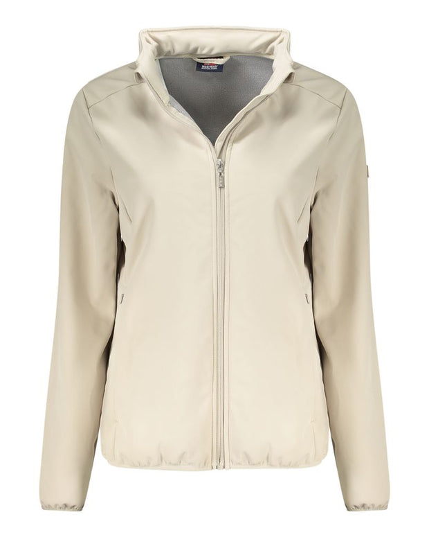 Beige Polyester Jackets & Coat