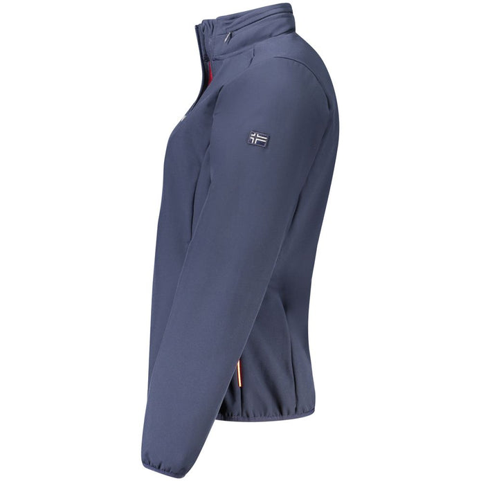 Blue Polyester Jackets & Coat