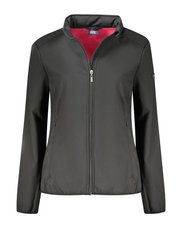 Black Polyester Jackets & Coat