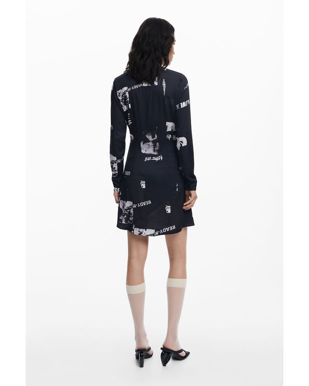 Black Elastane Dress