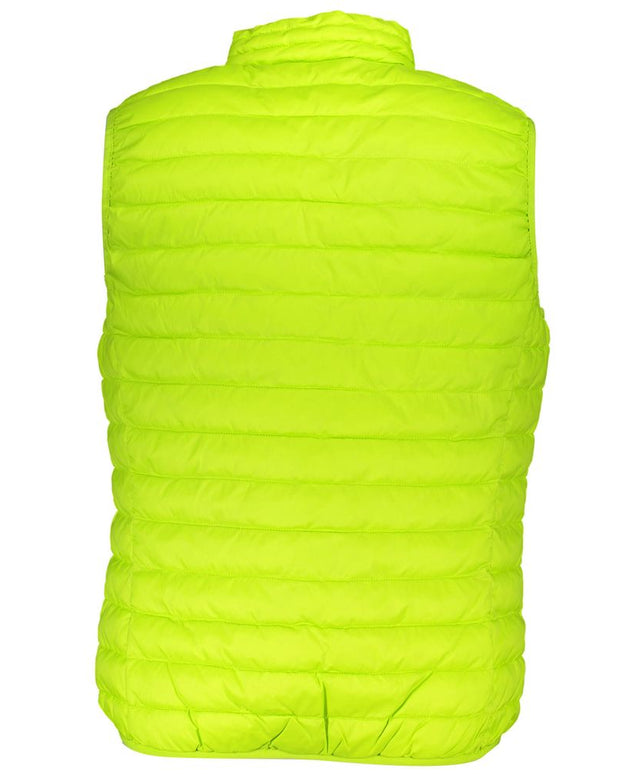 Yellow Polyester Sleveless Jacket