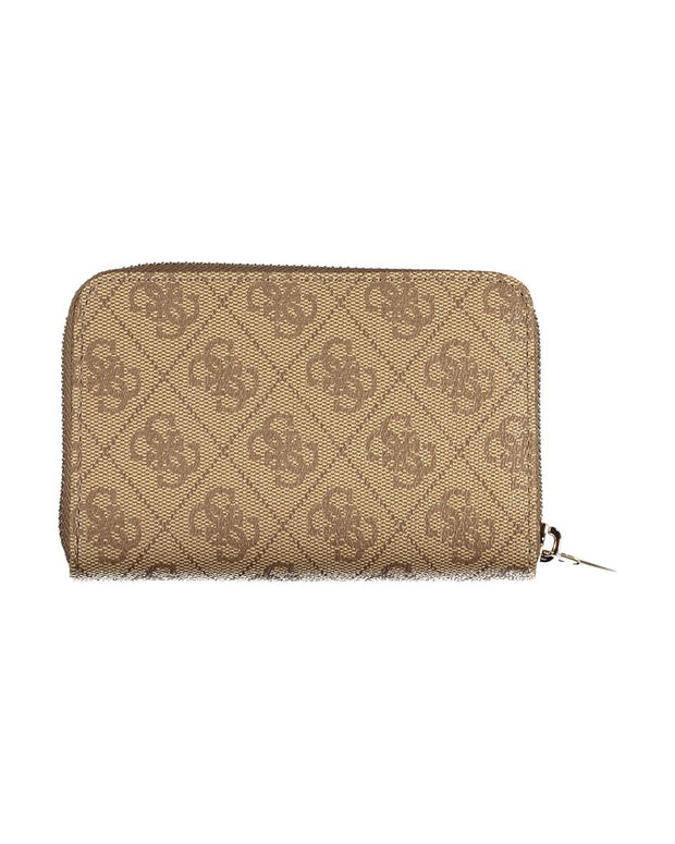 Beige Polyethylene Women Wallet