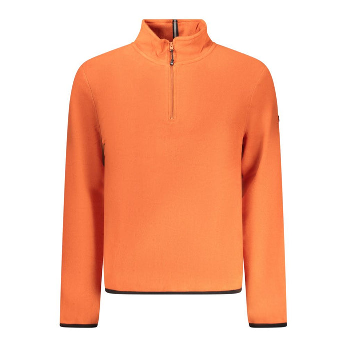 Orange Polyester Men Sweater