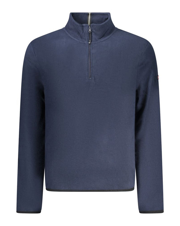 Blue Polyester Men Sweater