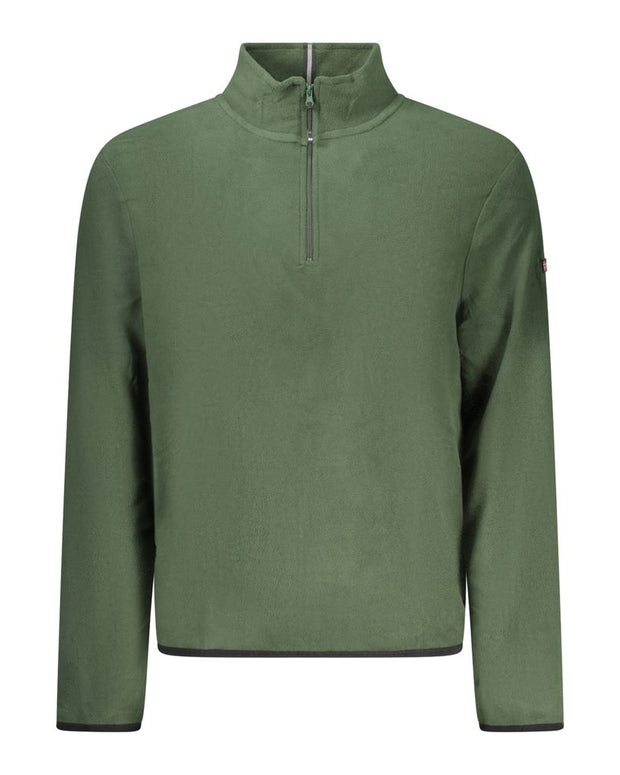 Green Polyester Men Sweater