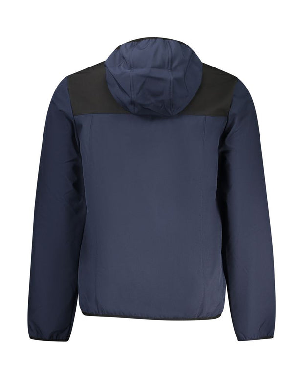 Blue Polyester Men Jacket