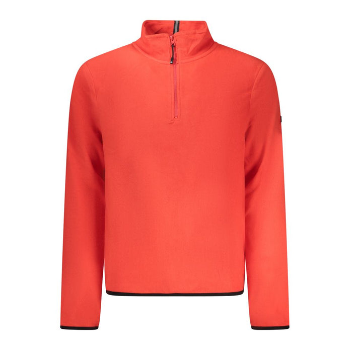 Red Polyester Men Sweater