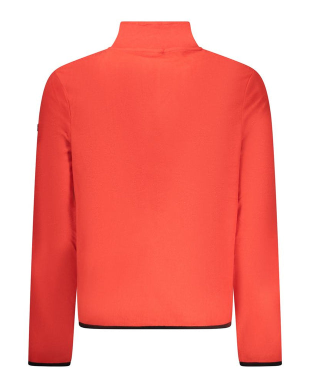 Red Polyester Men Sweater