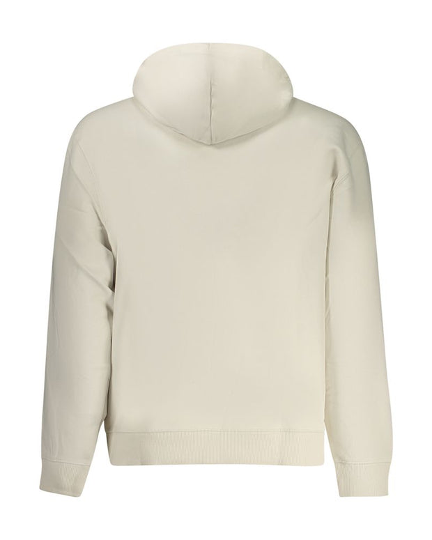 Beige Cotton Men Sweater