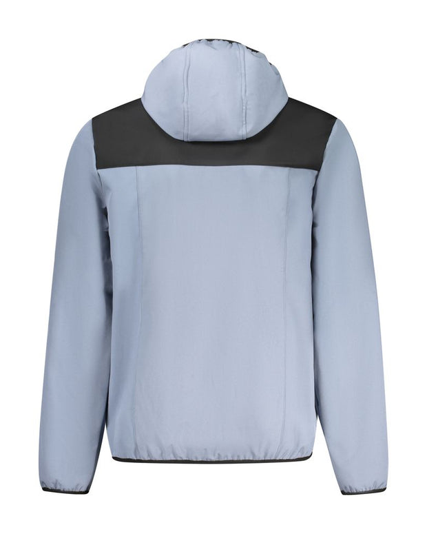 Blue Polyester Men Jacket