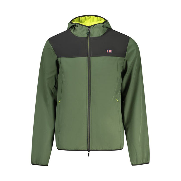 Green Polyester Men's Jacket
