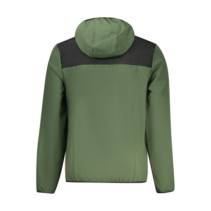 Green Polyester Men's Jacket