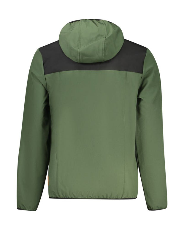 Green Polyester Men's Jacket