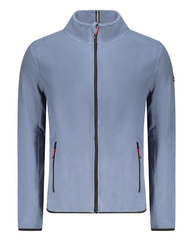 Blue Polyester Men Sweater