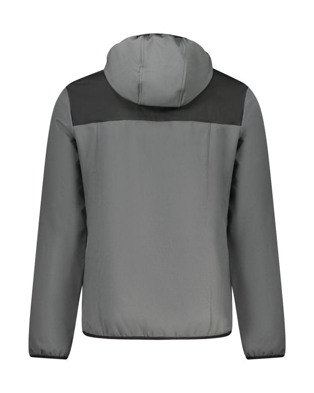 Gray Polyester Men's Jacket