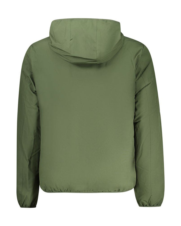 Green Polyester Men Jacket