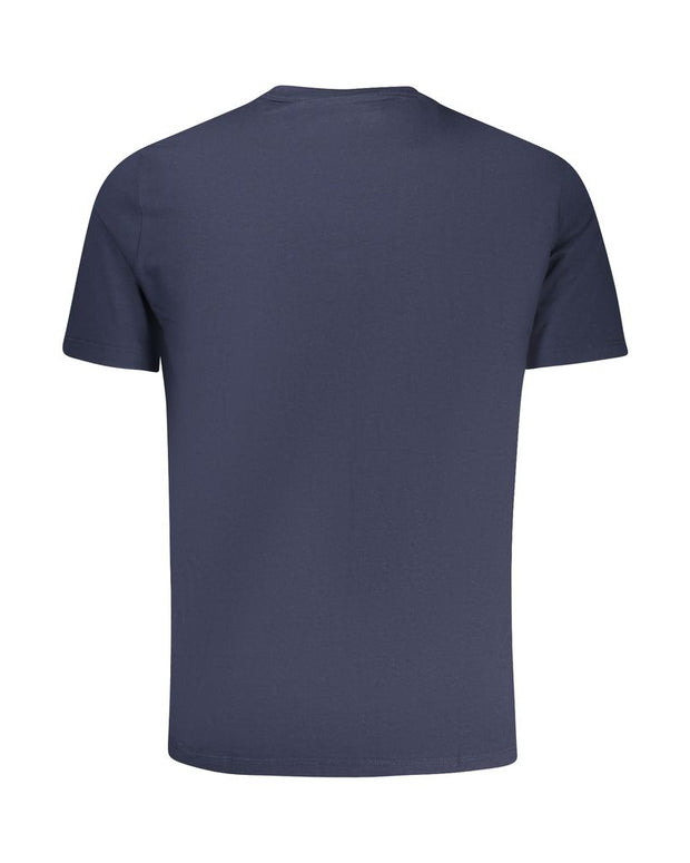 Blue Cotton Men T-Shirt