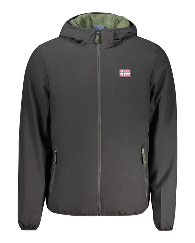 Black Polyester Men's Jacket