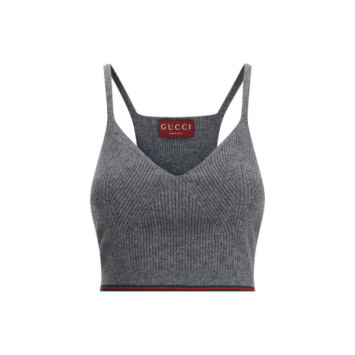 V-neck ribbed Top