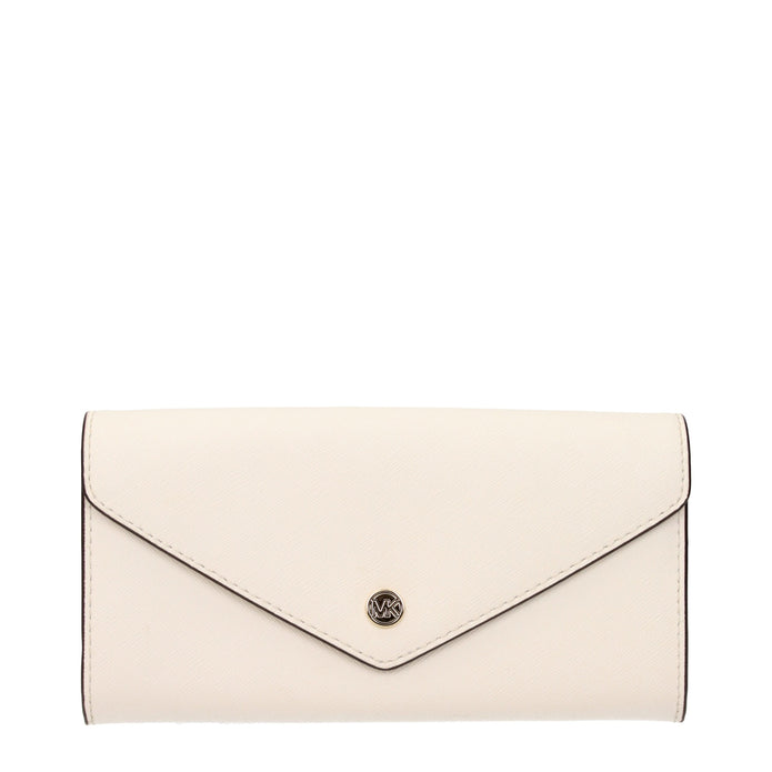 Beige Leather Wallets